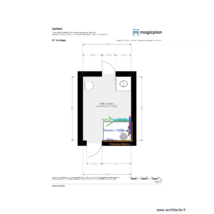 Plan Projet  Guillard. Plan de 