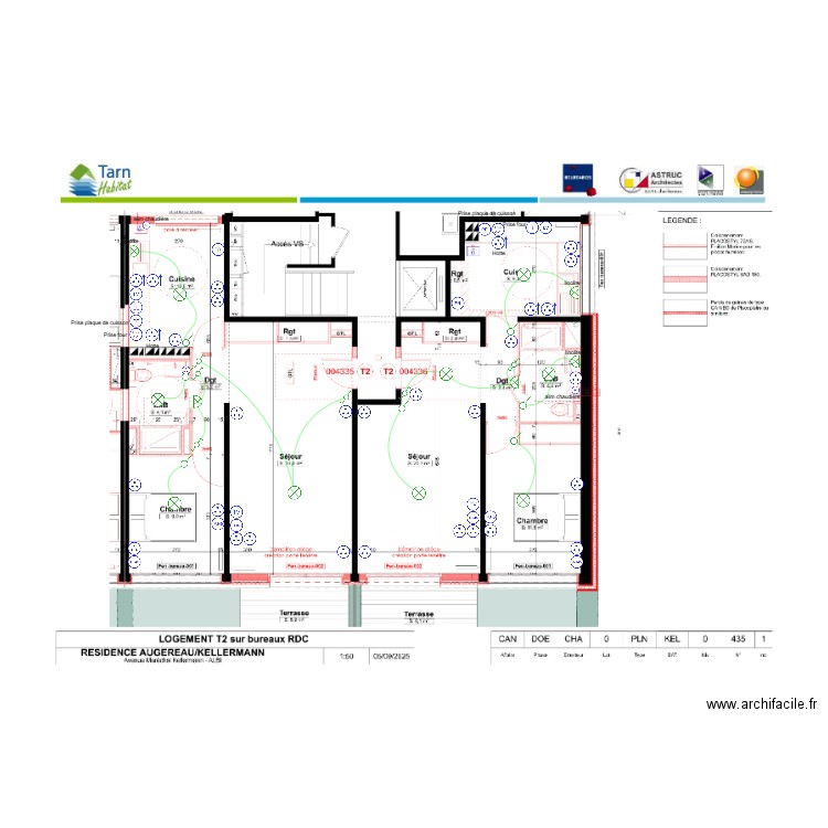 CANTEPAU RDC  T2. Plan de 0 pièce et 0 m2