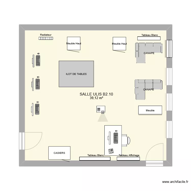 SALLE ULIS B2.10. Plan de 
