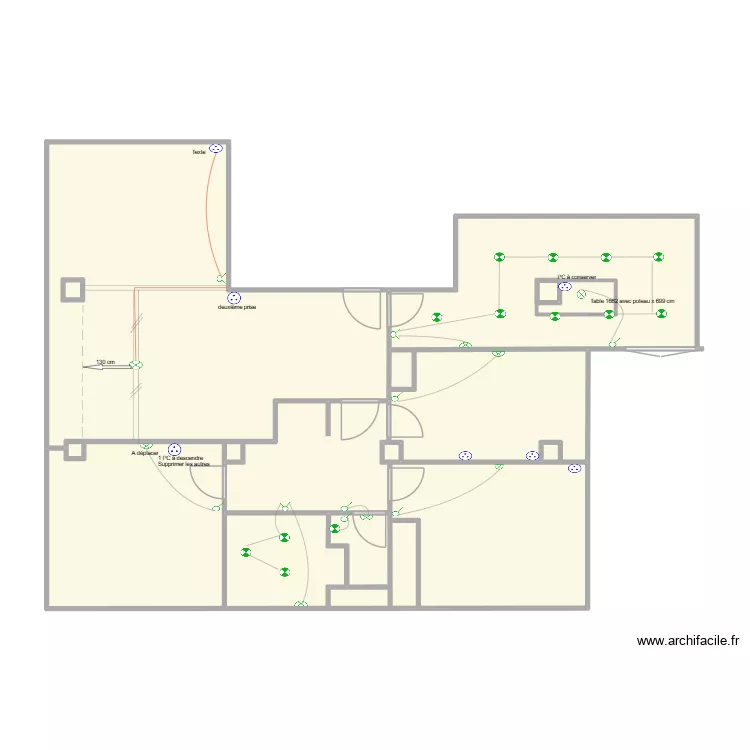 CORBET ELECTRICITE. Plan de 9  et 98 m²