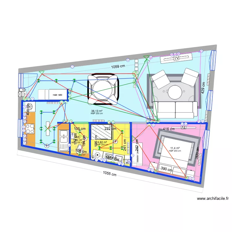 appartement mouja 4. Plan de 
