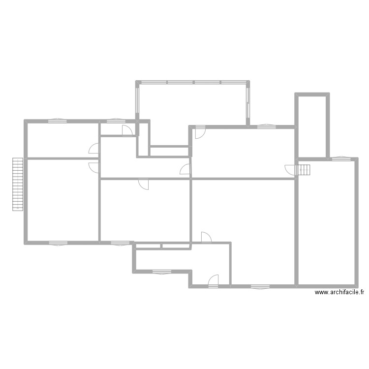 MURAIL RDC. Plan de 15 pièces et 308 m2