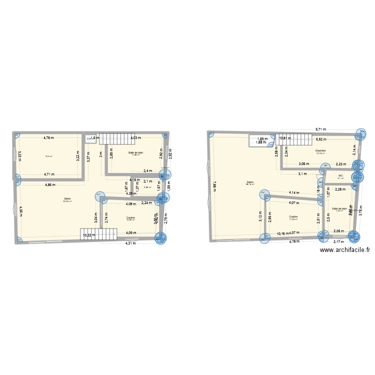 grange 1er etage 2eme option. Plan de 15 pièces et 149 m2