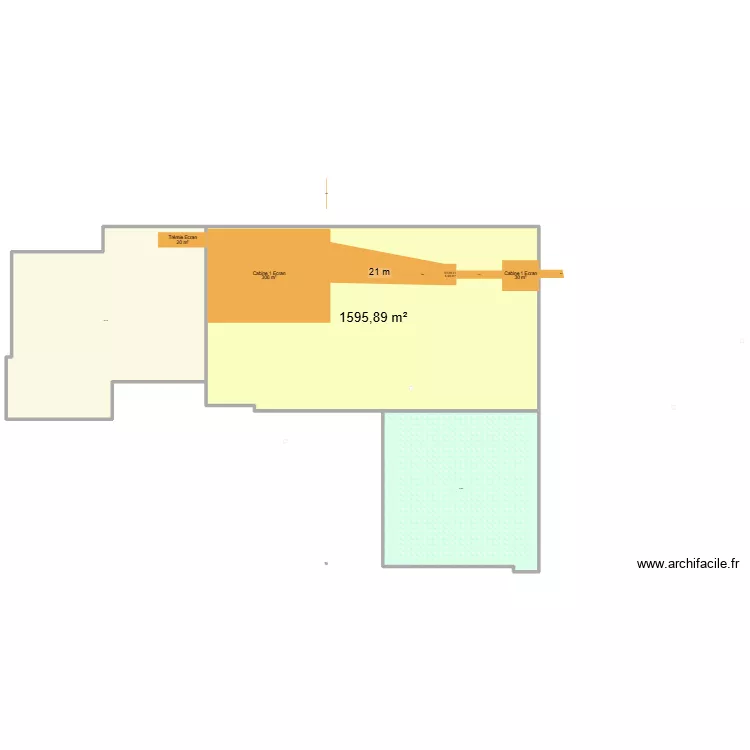 Palarin. Plan de 3  et 3059 m²