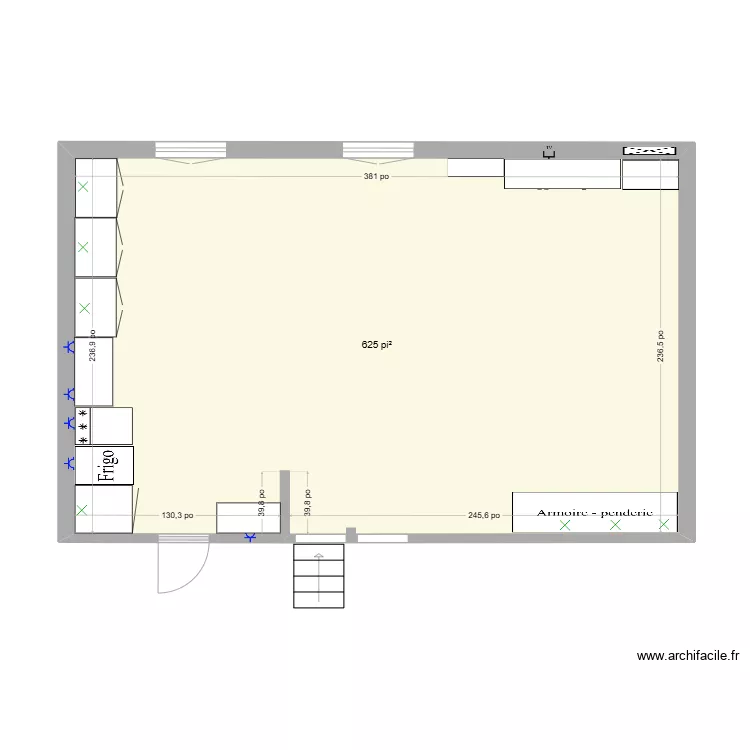Mimmie's basement. Plan de 