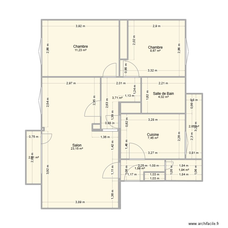 riedisheim. Plan de 15 pièces et 68 m2