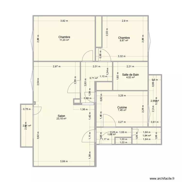 riedisheim. Plan de 15 pièces et 68 m²