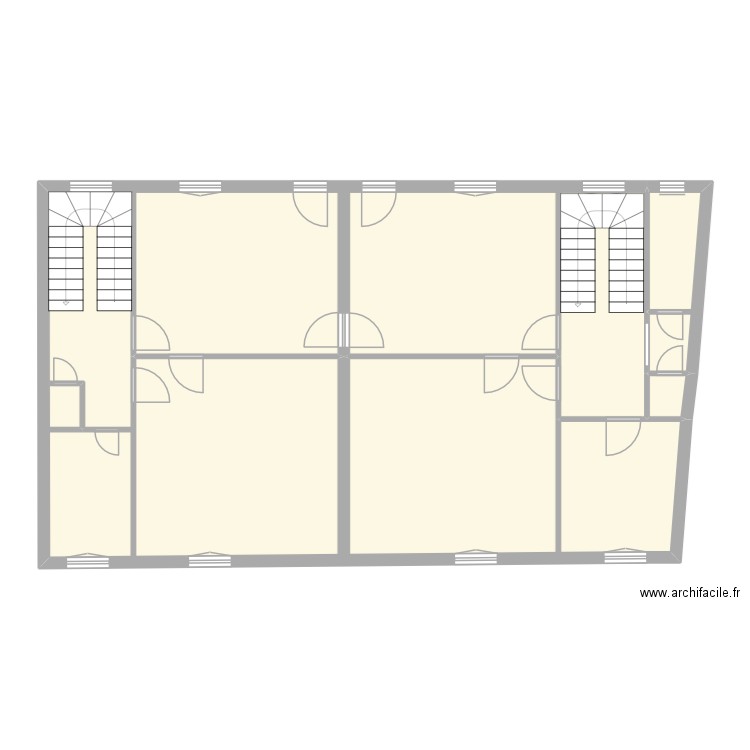 maison 1er étage. Plan de 3 pièces et 119 m2