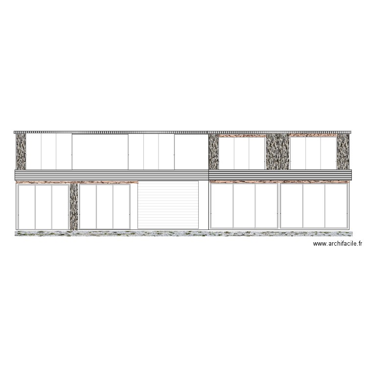 Façade 1. Plan de 0 pièce et 0 m2
