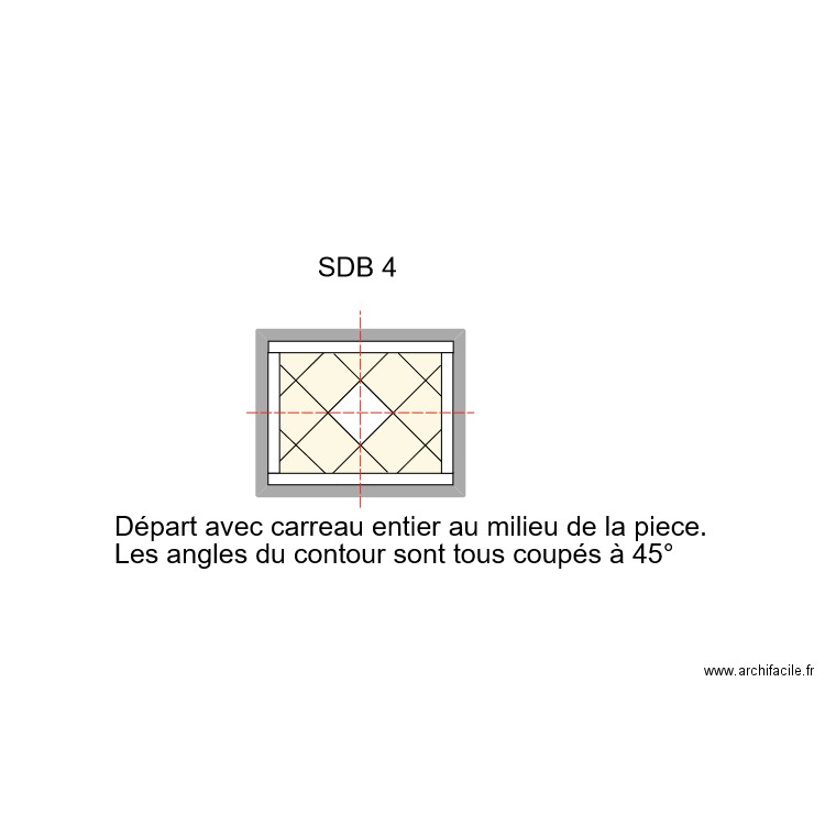 SDB 4. Plan de 1 pièce et 2 m2