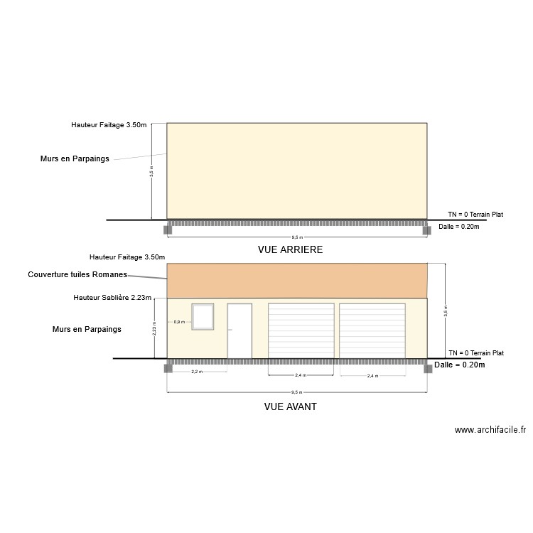 Plan des coupes 1 sur 2 ok. Plan de 0 pièce et 0 m2
