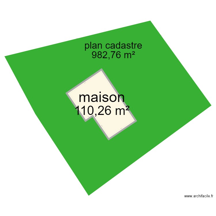 carine lahonce. Plan de 1 pièce et 110 m2