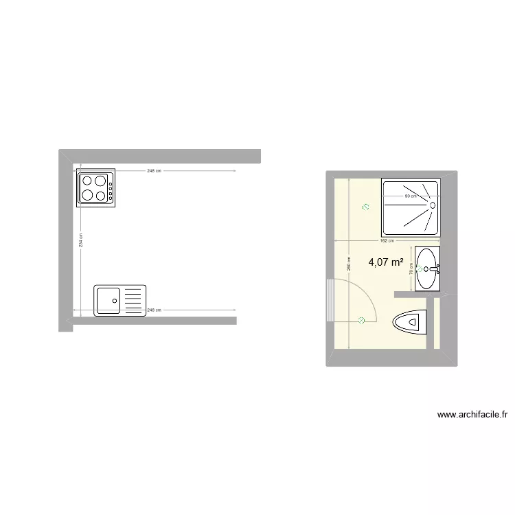 salle de bain beaumont. Plan de 