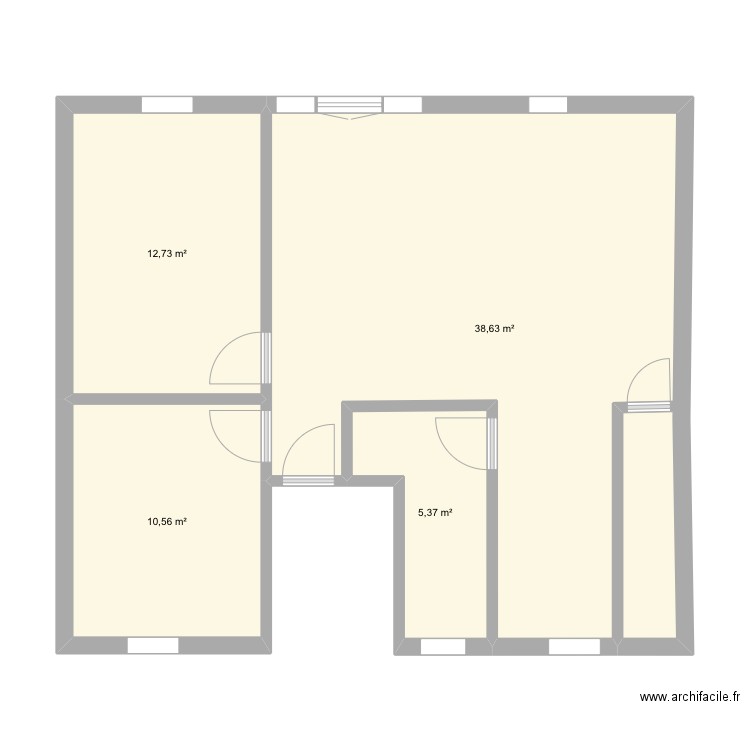 Appartement 5 Beveren-Leie - Sint Jansstraat 80. Plan de 4 pièces et 67 m2