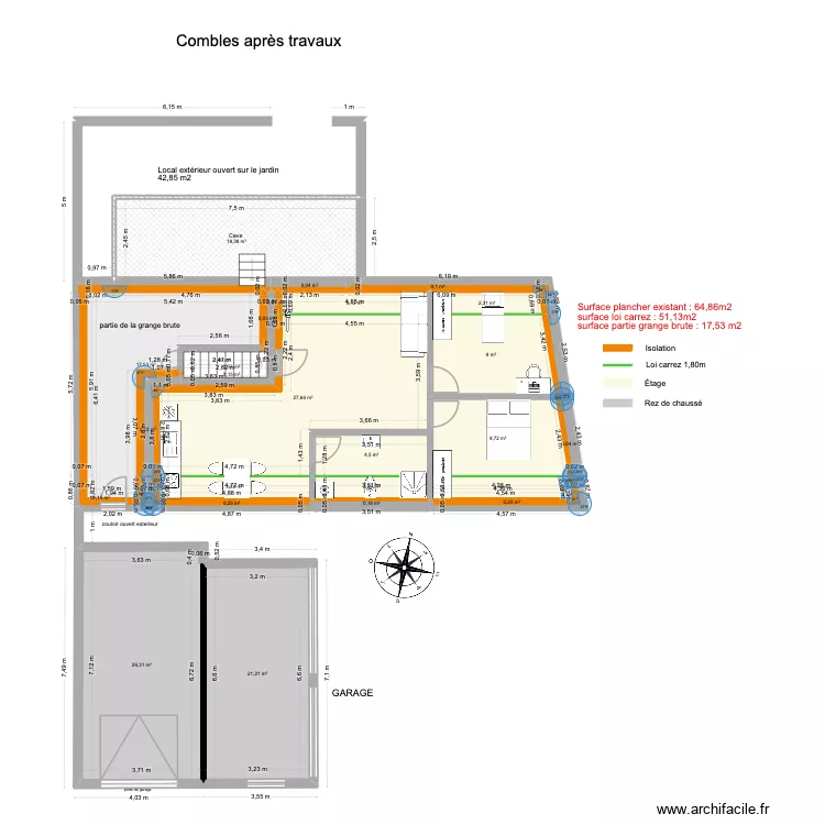 GISYrdc. Plan de 28  et 152 m²