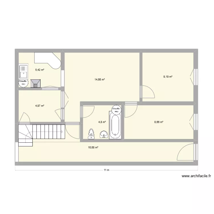 RDC 1. Plan de 7 et 64 m² RDC 1. Plan de 7 et 64 m²