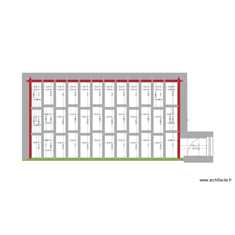 SDB Patou. Plan de 0 pièce et 0 m2