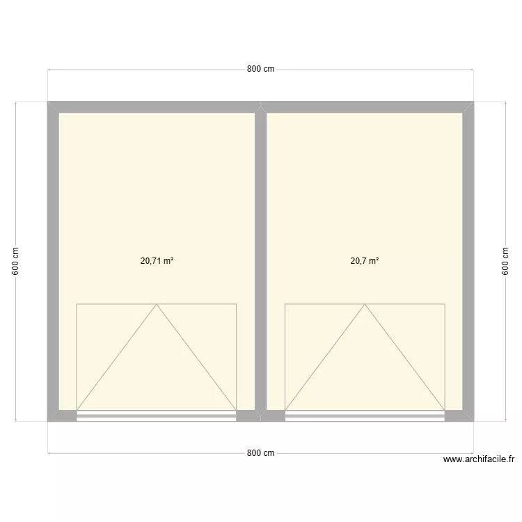 Double garage parcelle gsa v3. Plan de 