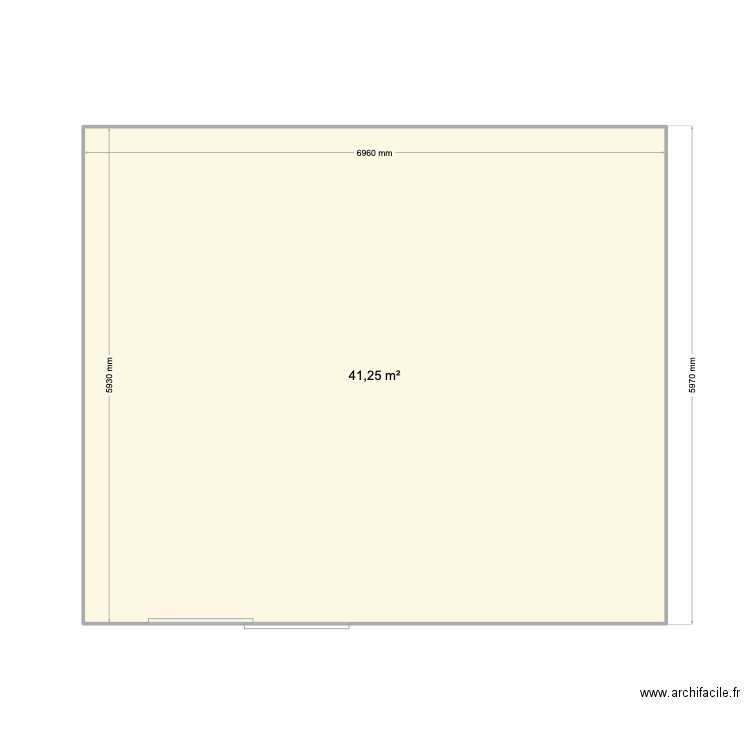 3X6. Plan de 1 pièce et 41 m2
