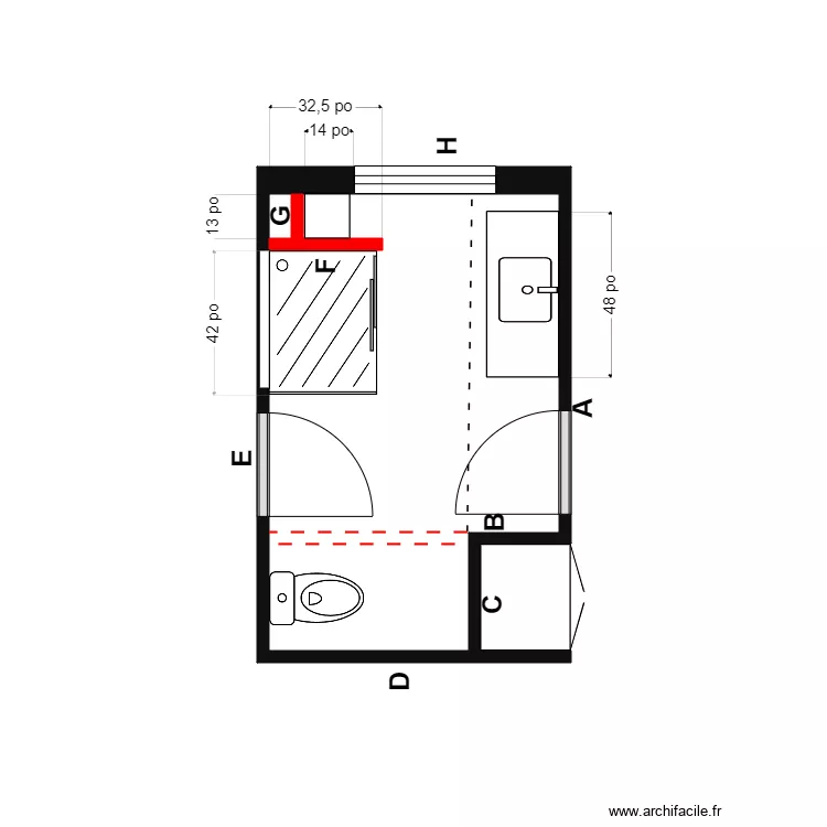 Collard sdb Menuiserie. Plan de 