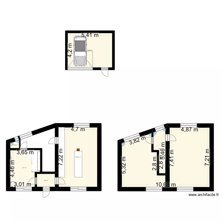 Coco & Vic p2. Plan de 7  et 143 m²