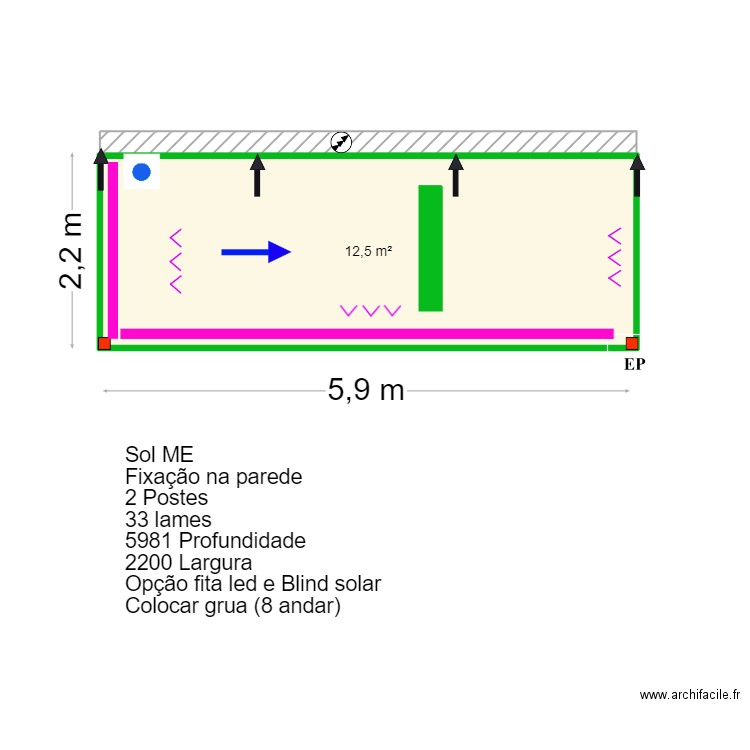 Patricia e Daniel- Faro. Plan de 1 pièce et 13 m2