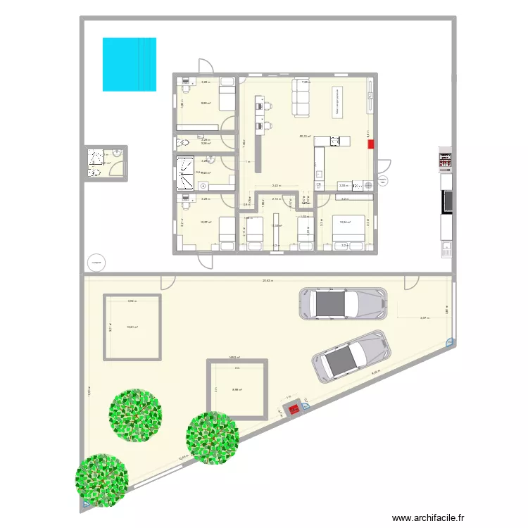 Maison_v21. Plan de 12 Pièces et 298 m²
