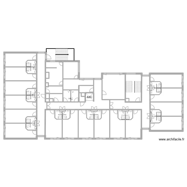 SDS09 R+1 SEO. Plan de 59  et 550 m²