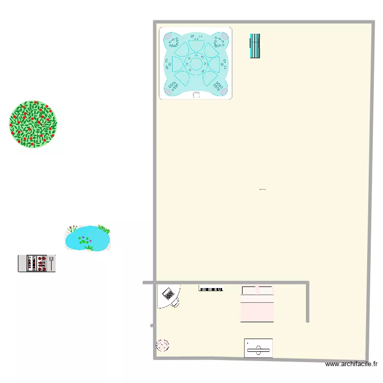Brouillon julia. Plan de 1  et 786 m²