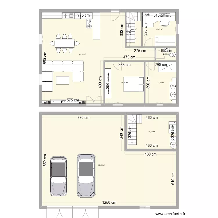 Maison. Plan de 