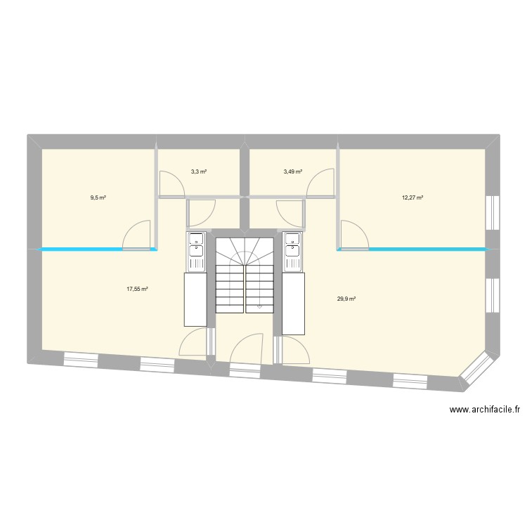 petit immeuble 2 appart. Plan de 0 pièce et 0 m2