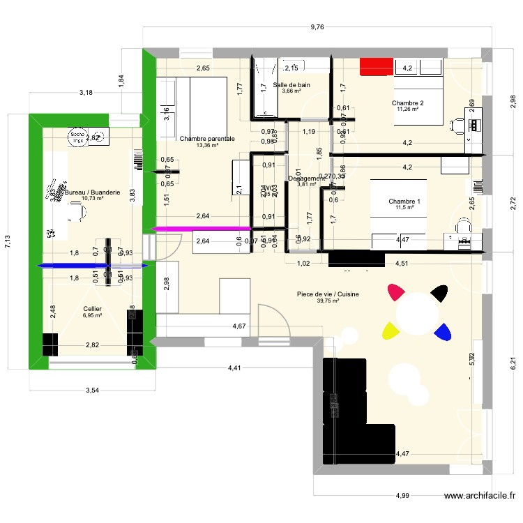 Impasse du chapitre. Plan de 0 pièce et 0 m2