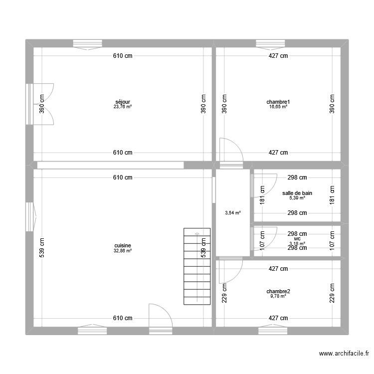 plan.. Plan de 7 pièces et 95 m2