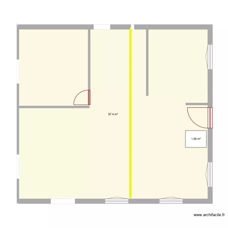 HYERES. Plan de 2  et 100 m²