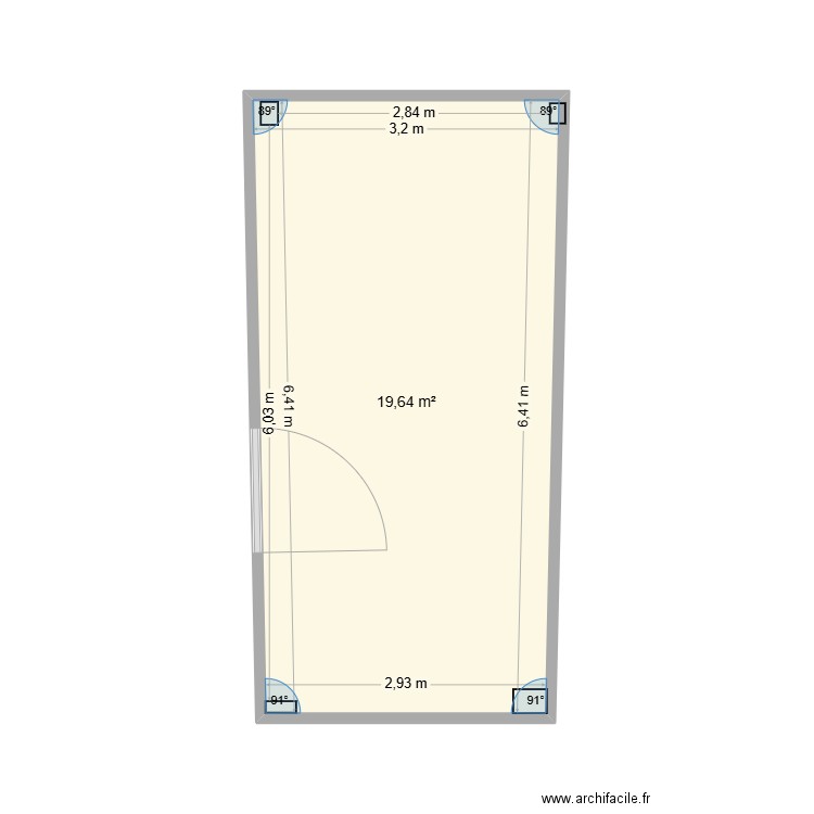 titou. Plan de 1 pièce et 20 m2