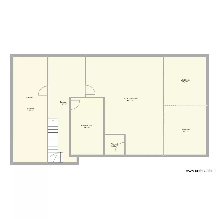pavillon longueau etage. Plan de 7  et 145 m²