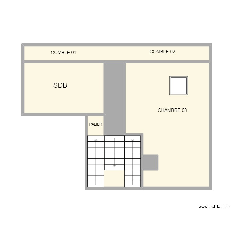 ETAGE NIMES APPART. Plan de 6 pièces et 39 m2