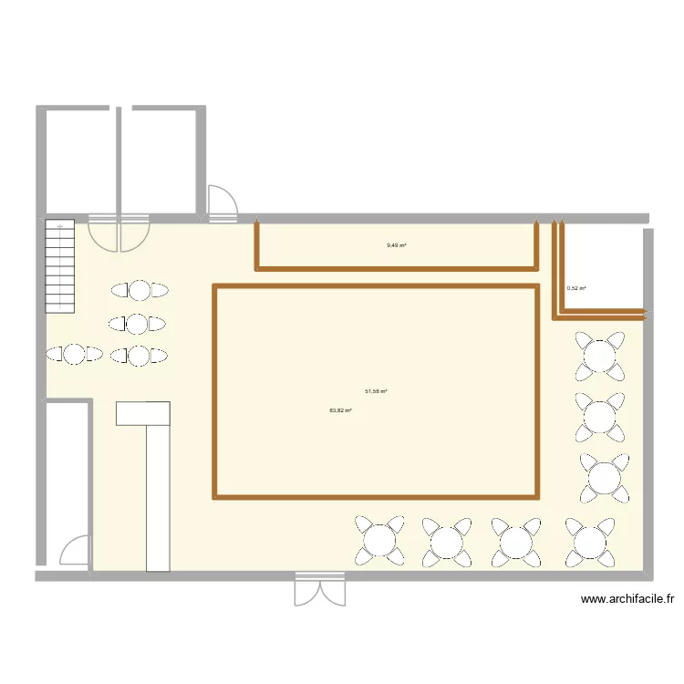 Le Gryd. Plan de 4  et 200 m²