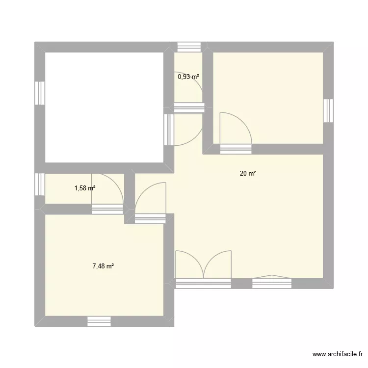 plan de 3 pieces 1. Plan de 4  et 30 m²