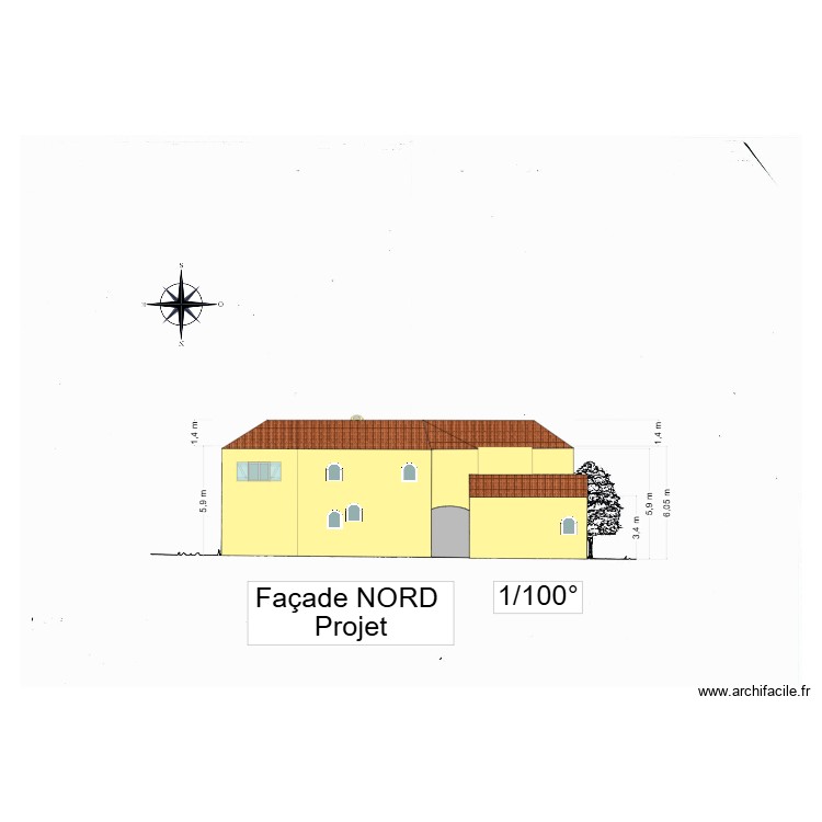 gorguette nord projet v2. Plan de 0 pièce et 0 m2