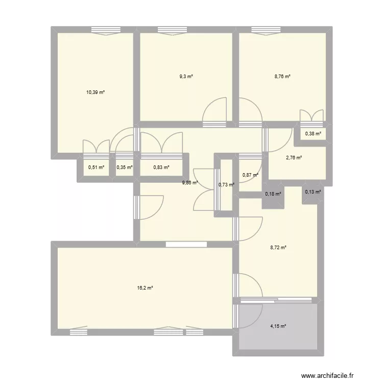 COLBAN - ROUEN. Plan de 16  et 74 m²