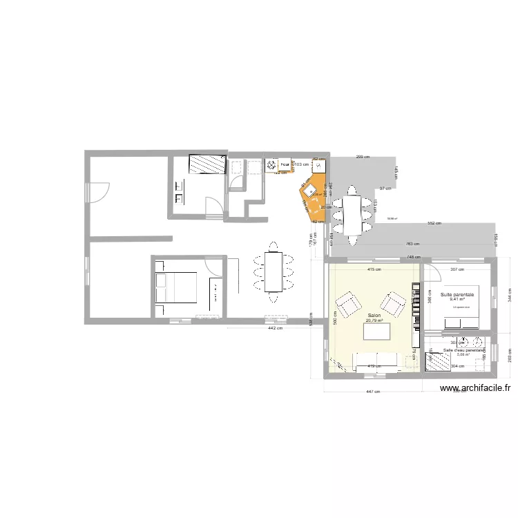 Extension Pornic &eacute;pur&eacute;. Plan de 