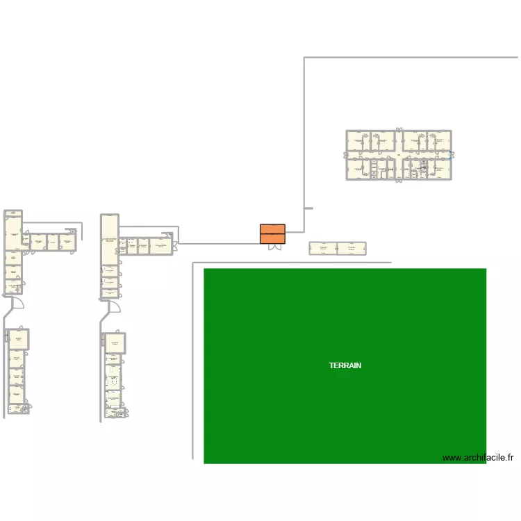 PLAN STADE FCG. Plan de 55  et 860 m²