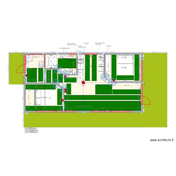 Калуга Barn 2 эл ТП. Plan de 8 pièces et 100 m2