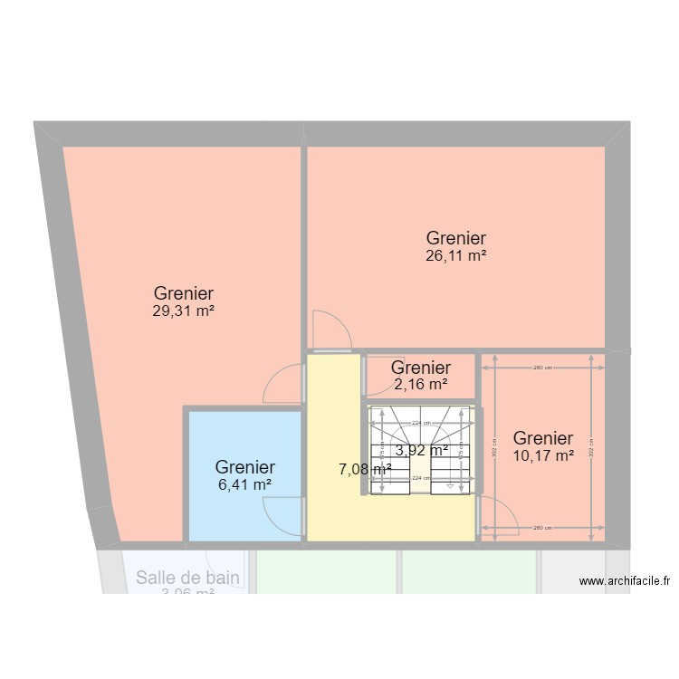 FARGES. Plan de 30 pièces et 351 m2