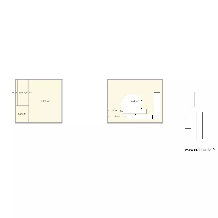 implatation meuble SDB V4. Plan de 