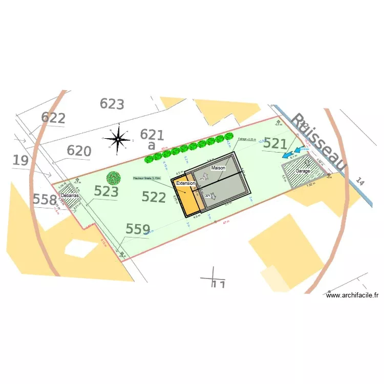 Plan de Masse projet V03. Plan de 5 Pièces et 219 m² Plan de Masse projet V03. Plan de 5 Pièces et 219 m²
