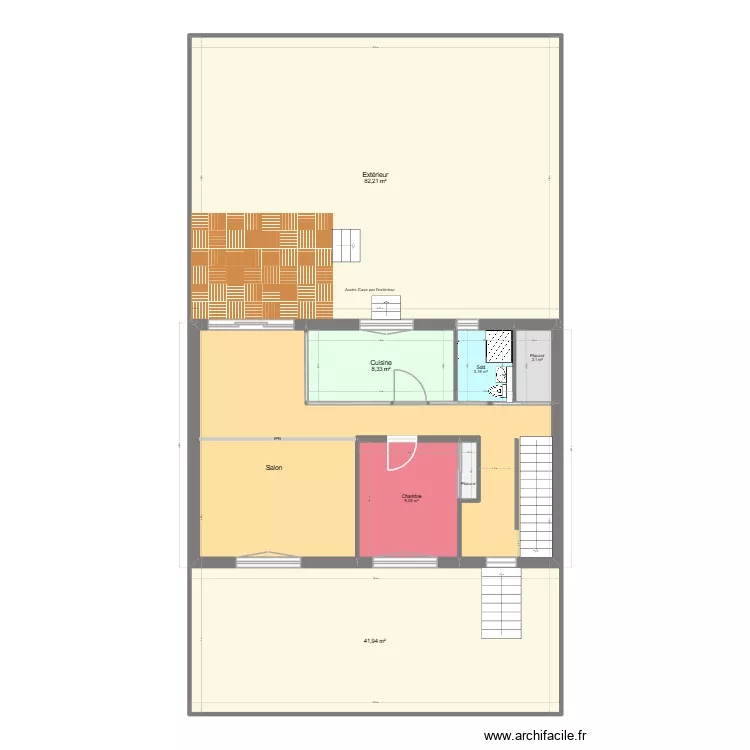 RDC - Plan Grand verriere. Plan de 8 et 185 m² RDC - Plan Grand verriere. Plan de 8 et 185 m²