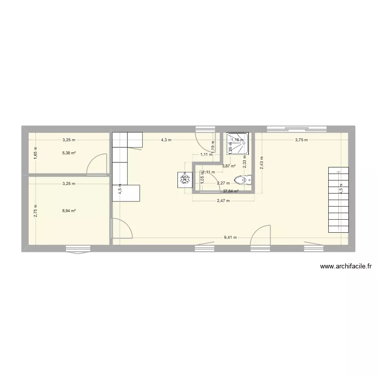 Plabennec. Plan de 4  et 56 m²