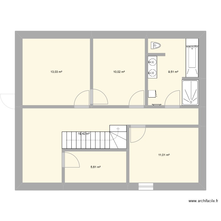 essai 1. Plan de 10 pièces et 139 m2